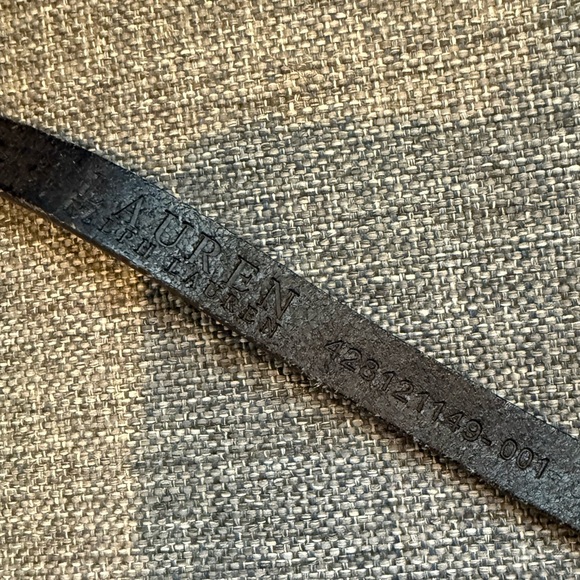 Lauren Ralph Lauren Concho Black Leather Silver Western Belt Sz L Vintage - Picture 5 of 7